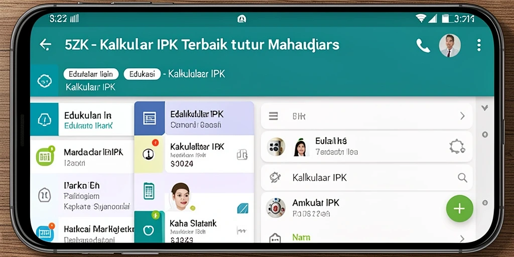 Antarmuka 5ZK yang sederhana untuk kalkulasi IPK.