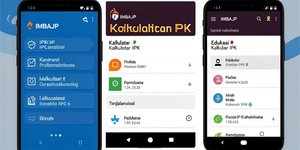 Antarmuka aplikasi IMBAJP yang sederhana dan fungsional.