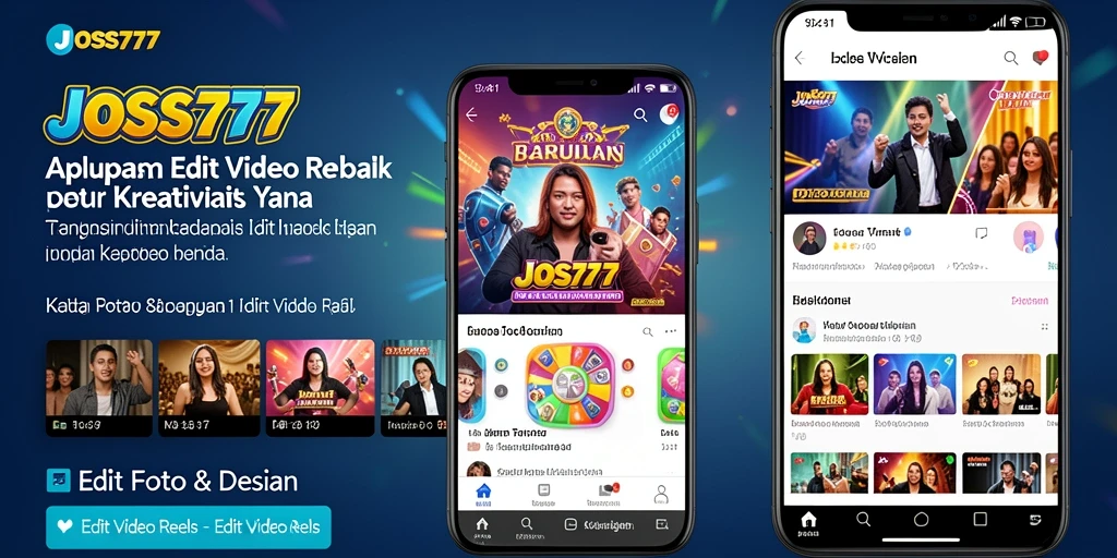 Antarmuka JOSS777 yang sederhana dan mudah digunakan untuk Edit Video Reels.