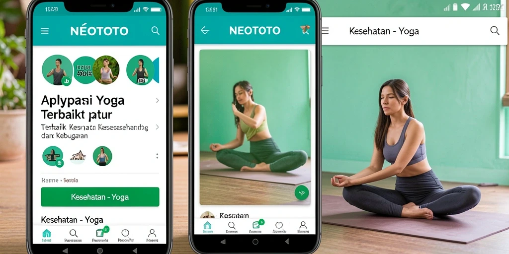 Antarmuka NEOTOTO yang user-friendly untuk praktik Yoga.