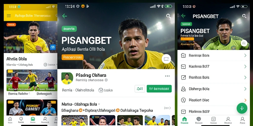 Tampilan antarmuka aplikasi PISANGBET yang modern dan informatif.