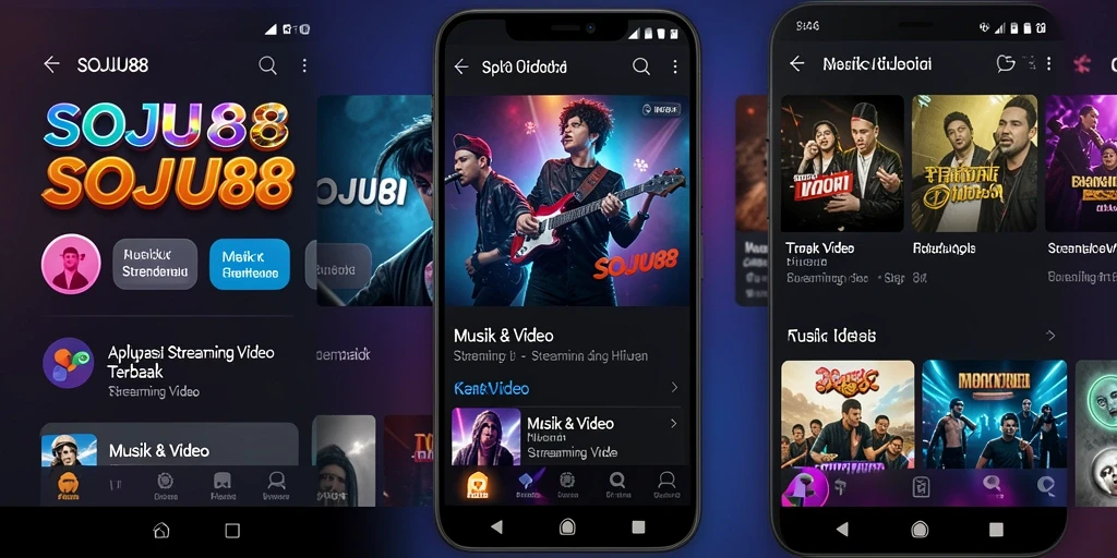 Tampilan antarmuka pengguna SOJU88 yang intuitif untuk Streaming Video.